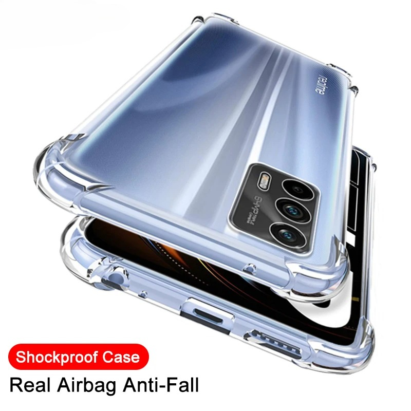 Realme Gt 6 - Luxus Transparent Silikon Stoßfest Fall Für